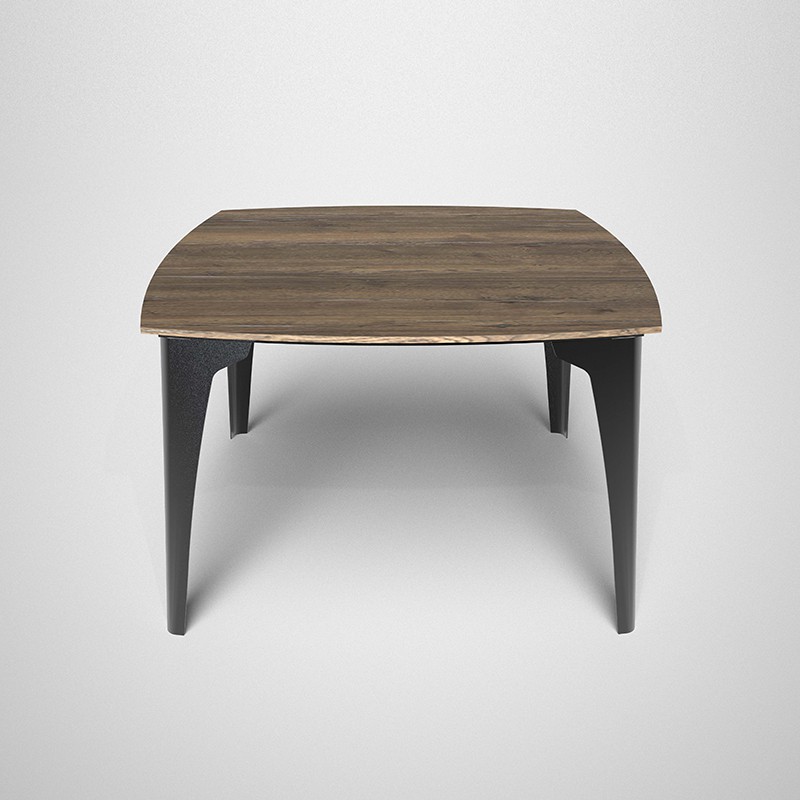 オリガミ2スクエア900（ラスティックオークトップ+ブラック脚） テーブル・デスク