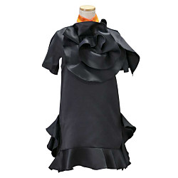 ブラックオーキッド フォンタナミニドレス シルク ファッション