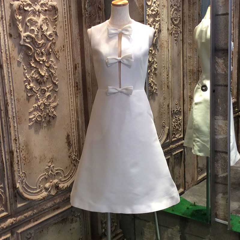 ホワイトミカドミニドレス ファッション