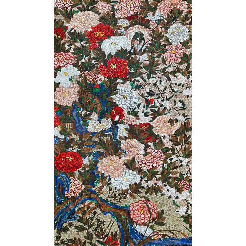 SICIS 伊藤若冲コレクション#6牡丹小禽図｜ トーヨーキッチンスタイル