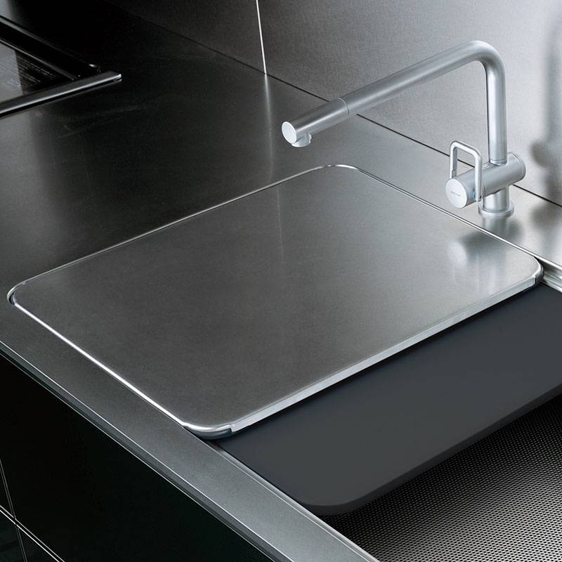 調理台プレート 3D/2Dシンク用（チタン研磨仕上げ） キッチン・機器