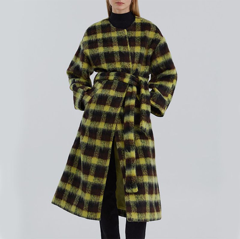 ROKH ロク コート チェック カットアウト 34 ジャケット・アウター  