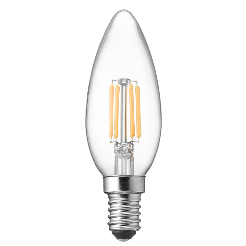 LEDシャンデリア球 25W形相当 口金E14 （クリア 電球色） フィラメントタイプ 交換用電球