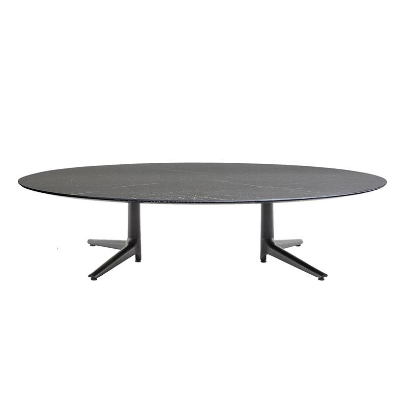 ムルティプロローオーバル（マーブルブラックトップ/ブラック脚） テーブル