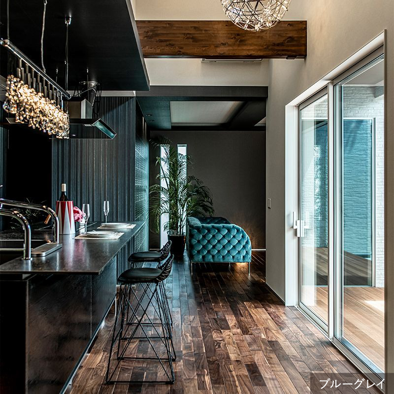 TOYO KITCHEN STYLE 集(つどい) オットマン ブルーグレイ 集(つどい