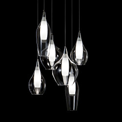 フロストボトルシャンデリア LED