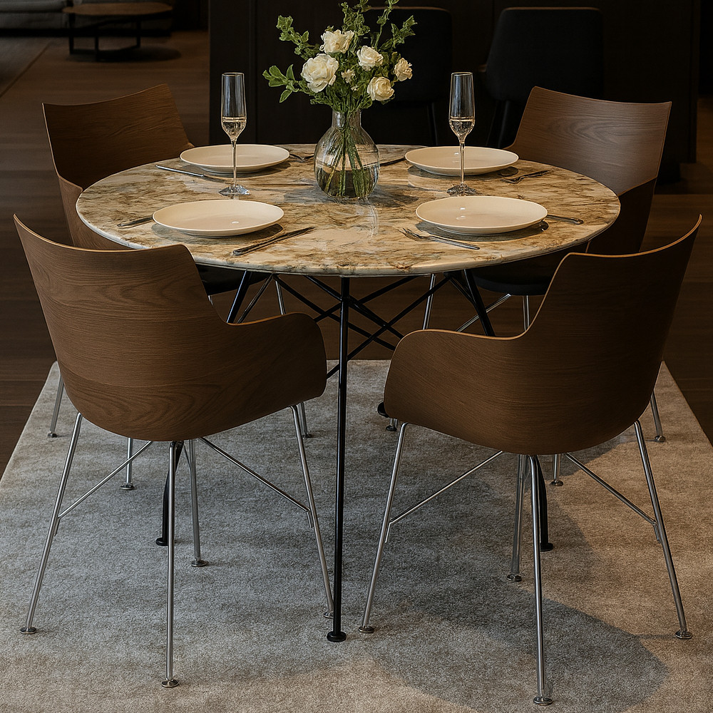 グロッシーラウンドブラック脚/Qウッドセット スペシャルセット