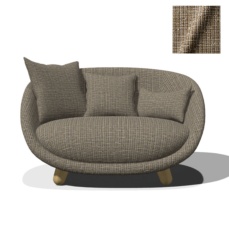 ラブソファー ブークレ ブラウン C脚 スペシャルデイ ソファ・洗面