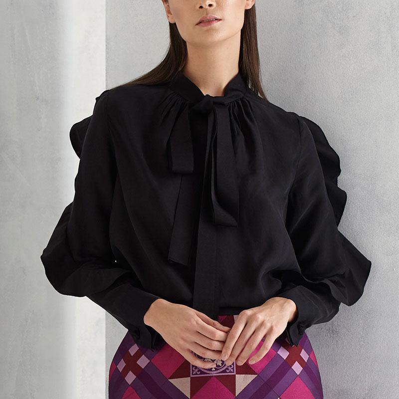 アデリナプッシーボウブラウス トップス