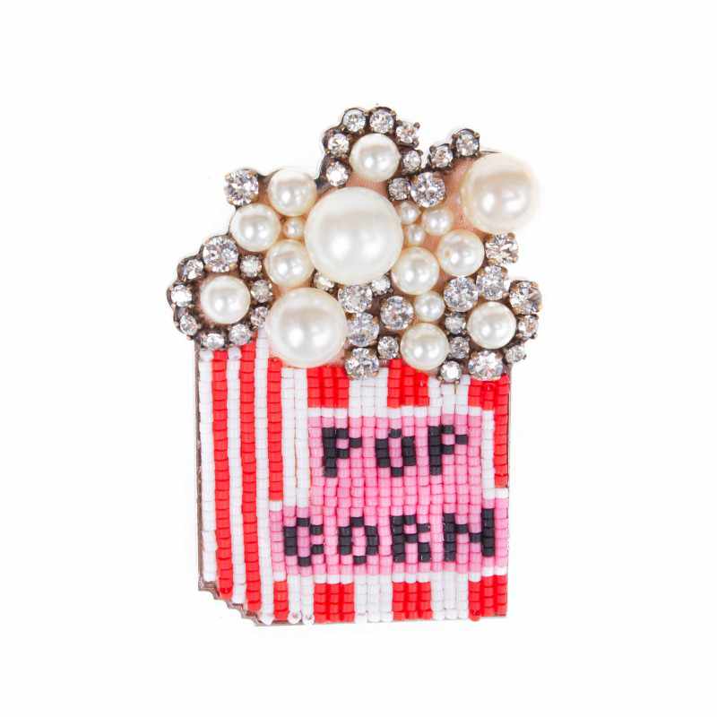 エモジブリングポップコーンブローチ アクセサリー