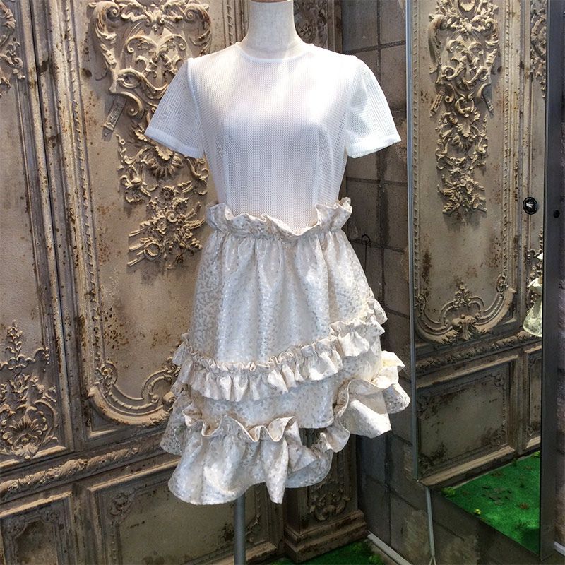 ホワイトバイトショートドレス ドレス