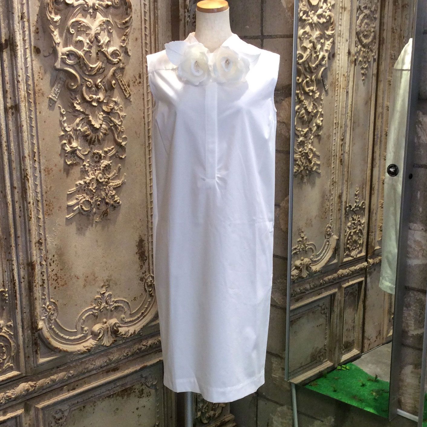 ホワイトポプリンドレス ドレス