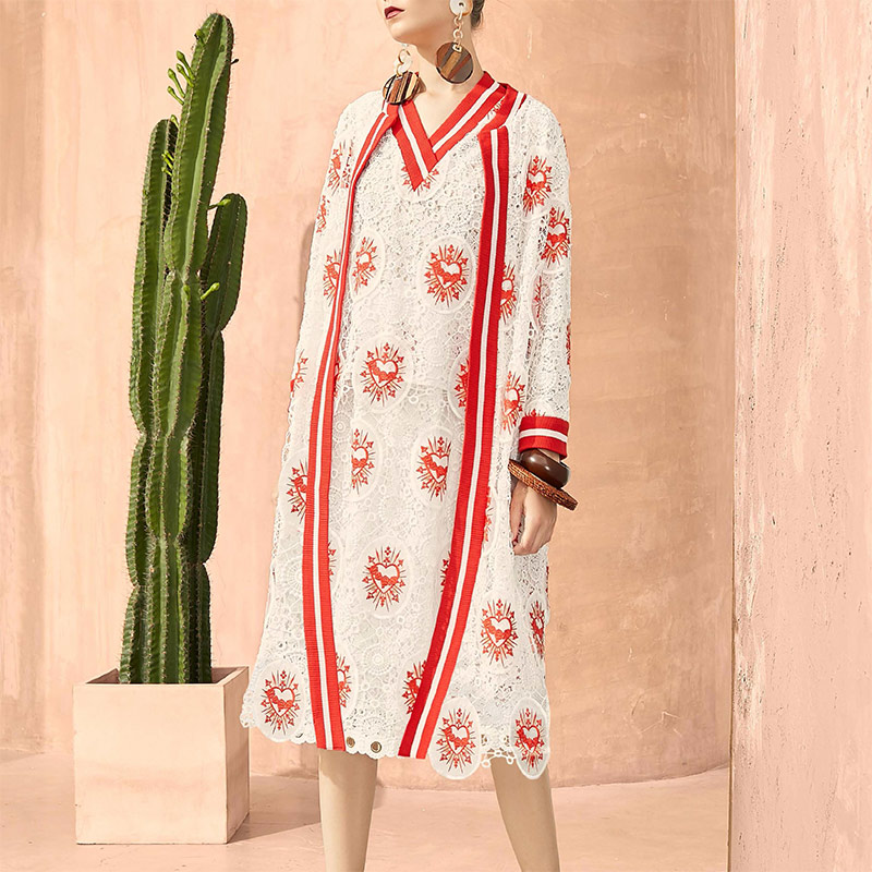 ギピュールホーリーカードウィズアイレットディテイルローブ ジャケット＆コート