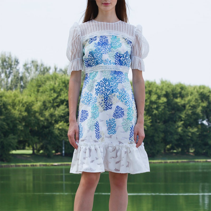 フィルクーペコーラルプリントドレス ドレス