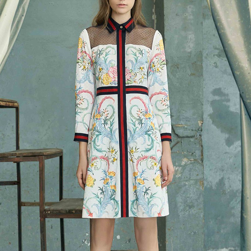 フローラルアクロバットプレースメントドレス ドレス