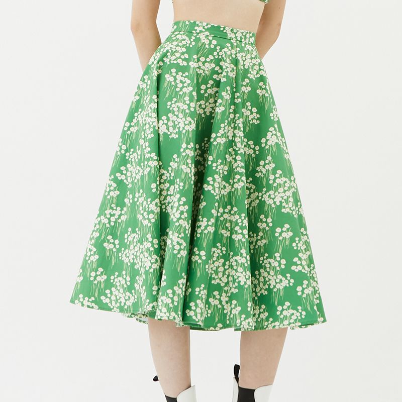 フローラルサークルスカート