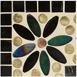 ネオグラスコーナー10ブラック(2辺キューブ無し) タイル・床材