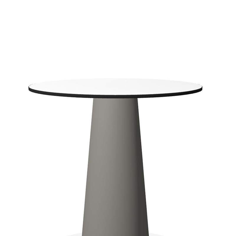 コンテナテーブルトップ HPLラウンド70 ホワイト 家具