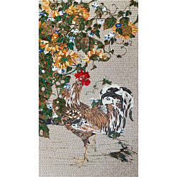 SICIS 伊藤若冲コレクション#2向日葵雄鶏図 キッチン・パーツ