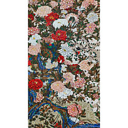 SICIS 伊藤若冲コレクション#6牡丹小禽図 キッチン・パーツ