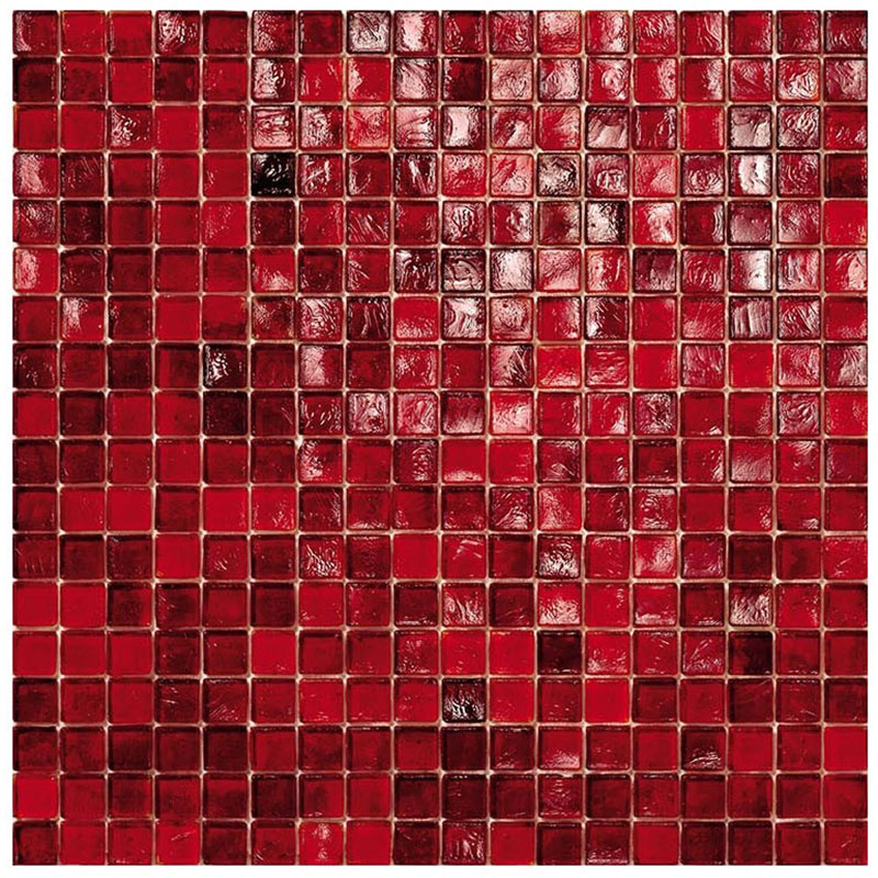 ウォーターグラス40クリムゾン モザイクタイル｜SICIS