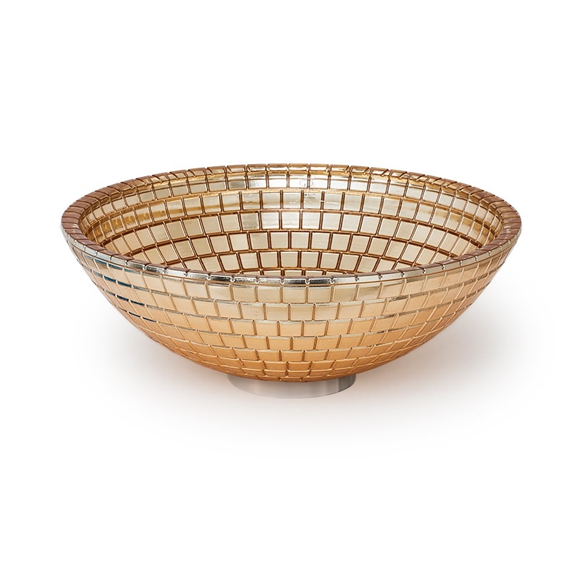 クリスタル018モザイク 洗面ボウル｜メタリック