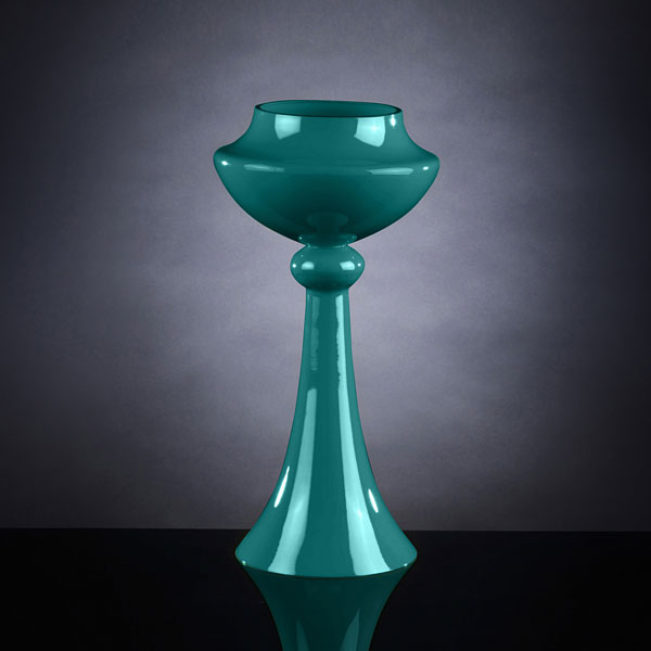 グリーンラグーンガラスベース ガラス製