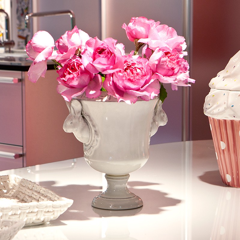 ホワイトラビットベース 陶磁器製