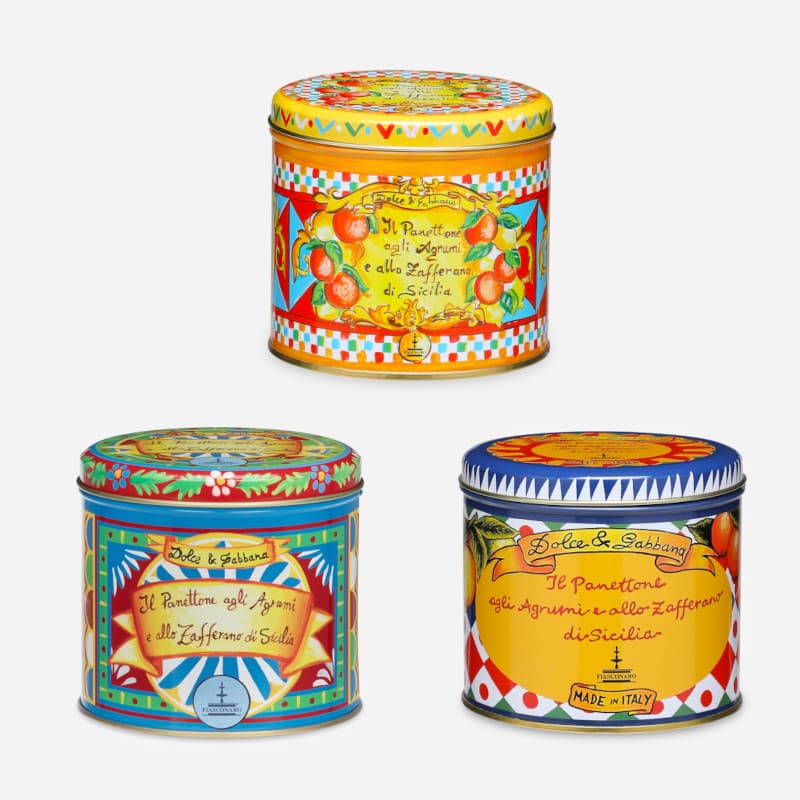 [ドルチェ&ガッバーナ]パネットーネ シチリア＆サフラン 100g 3色セット YORG/YBLU/OBLU  Dolce&Gabbana