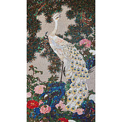 SICIS 伊藤若冲コレクション#3老松孔雀図 タイル・床材