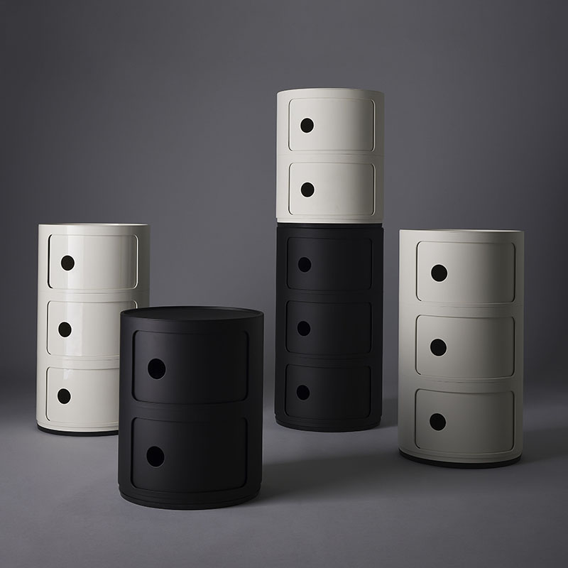 Kartell コンポニビリ3 マットブラック Kartell Componibili/カルテル コンポニビリ マットタイプ 通販 - ディノス