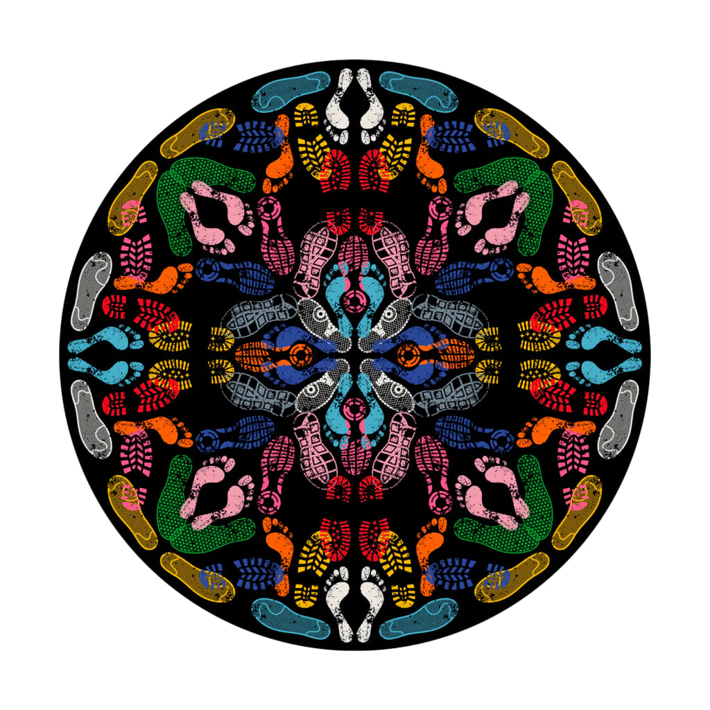 カーペットレッツダンスヒューマントレースズダークラウンド ラグ・カーペット