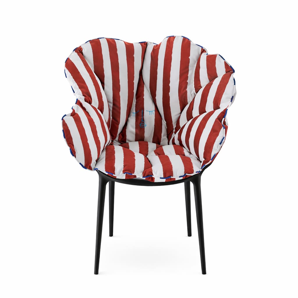 【セット品】アリスズフラワーズクッションレッドストライプxマスターズブラック Kartell | カルテル