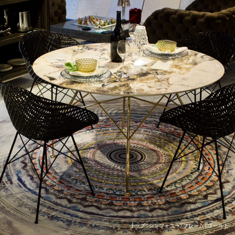 グロッシーラウンド128(トップ シンフォニー/フレーム ゴールド