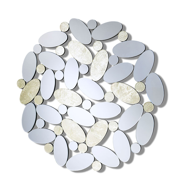 ウォータードロップスゴールドミラー【アウトレット品☆】 リビンググッズ