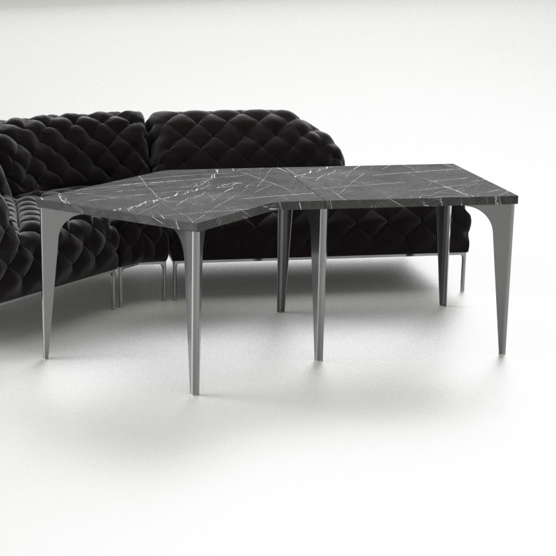 集（つどい）ダイニングテーブル135°ショートL+スクエア拡張天板【アウトレット品◇】 家具