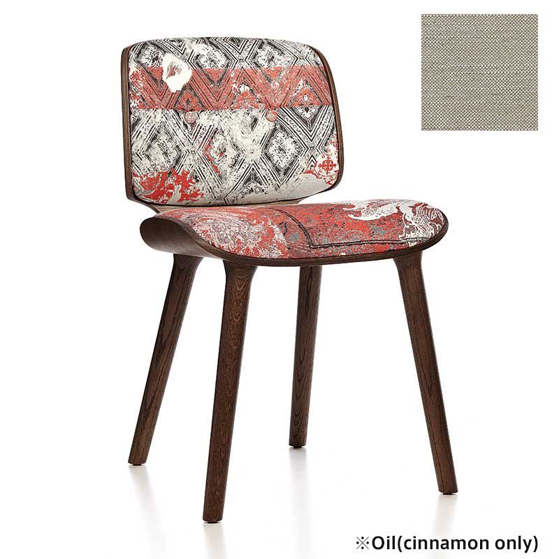 ナットダイニングチェア ソティール ライトグレイ/フレーム シナモン【アウトレット品★】 アウトレット品