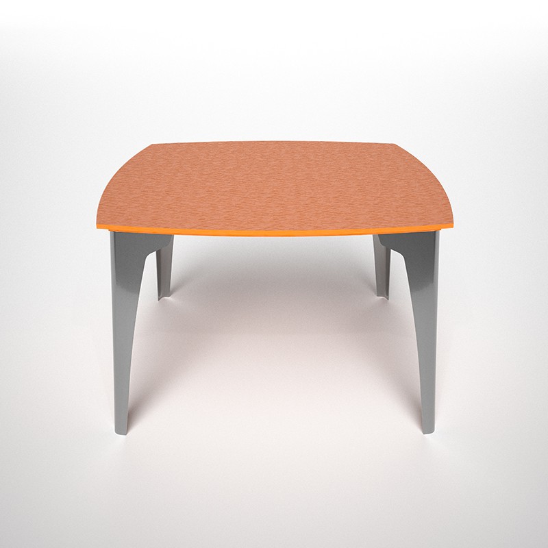 オリガミ2スクエア（パッションオレンジトップ+ミラー脚）【アウトレット品★】