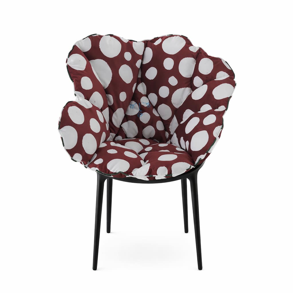 【セット品】アリスズフラワーズクッションレッドポルカドットxマスターズブラック チェア・ベンチ