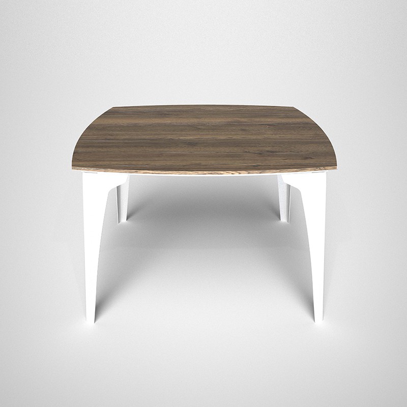 オリガミ2スクエア（ラスティックオークトップ+ホワイト脚）【アウトレット品★】 アウトレット品