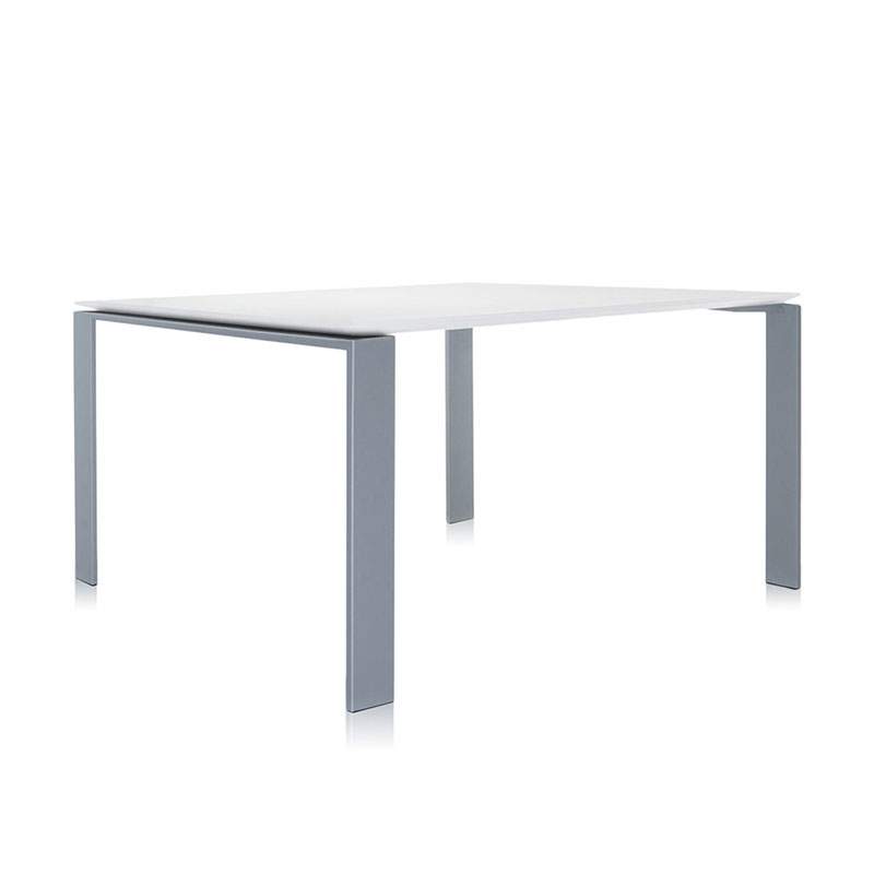 フォー128（天板ホワイト/脚アルミニウム） テーブル