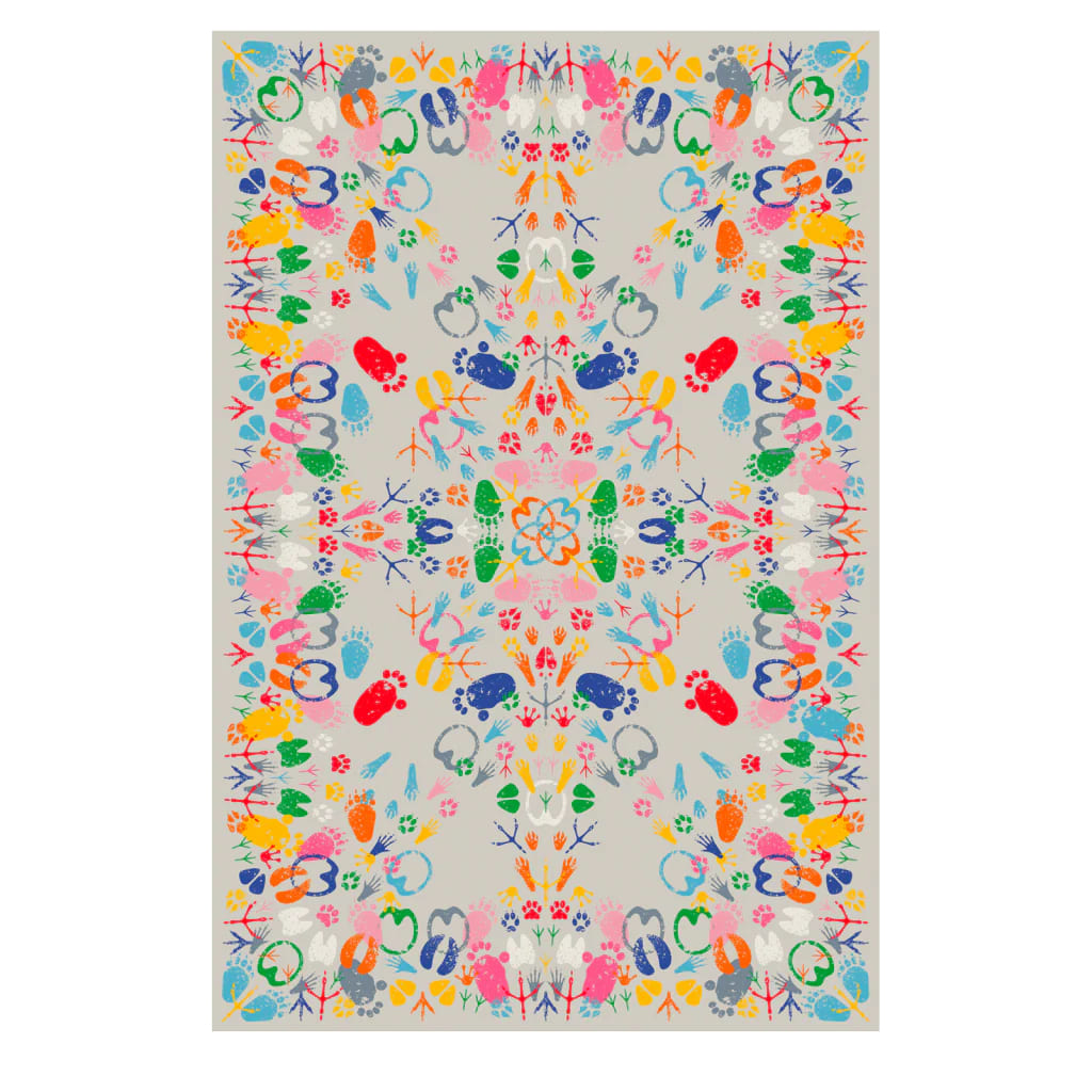 カーペットレッツダンスアニマルトレースズライトレクタングラー ラグ・カーペット