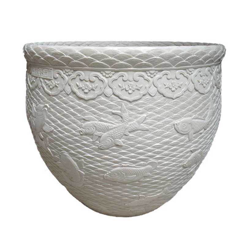 ハンドスカルプテッドフィッシュプランター