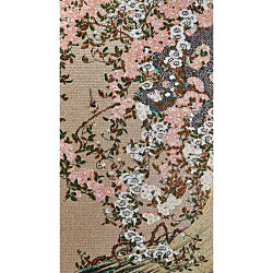 SICIS 伊藤若冲コレクション#10薔薇小禽図 タイル・床材