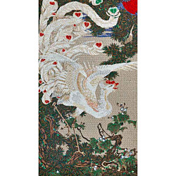 SICIS 伊藤若冲コレクション#11老松白鳳図 タイル・床材