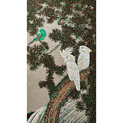 SICIS 伊藤若冲コレクション#8老松鸚鵡図 タイル・床材