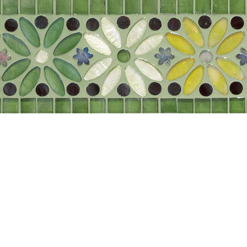 ネオグラス ボーダー09グリーン タイル・床材