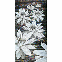 フラワーパワー09B&W タイル・床材