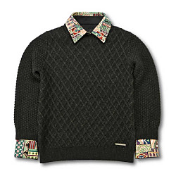 フェイクレイヤードニット トップス