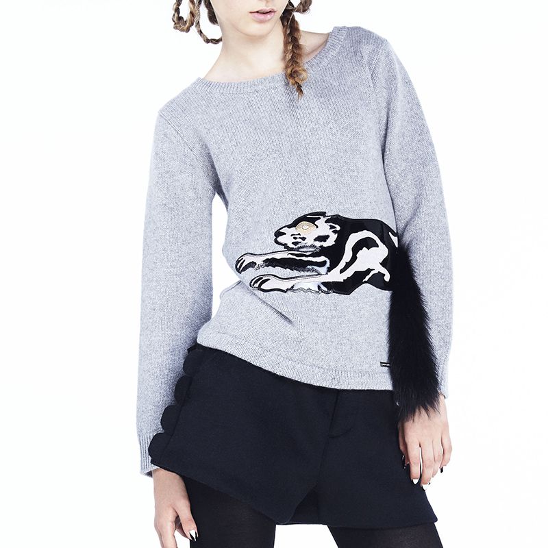 レオパードニット トップス